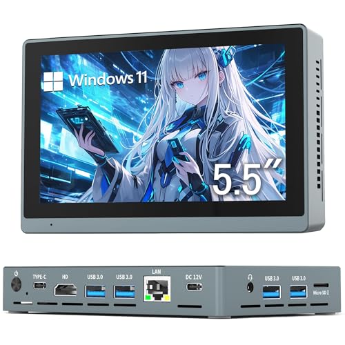 Amazon.co.jp: HigolePC ミニPC 5.5インチ画面付き タッチパネル搭載